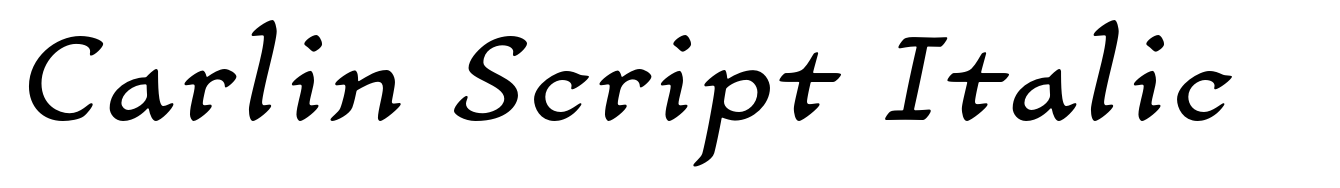 Carlin Script Italic